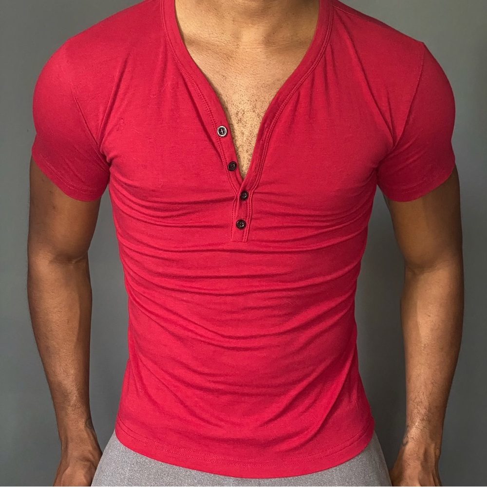 Red henley